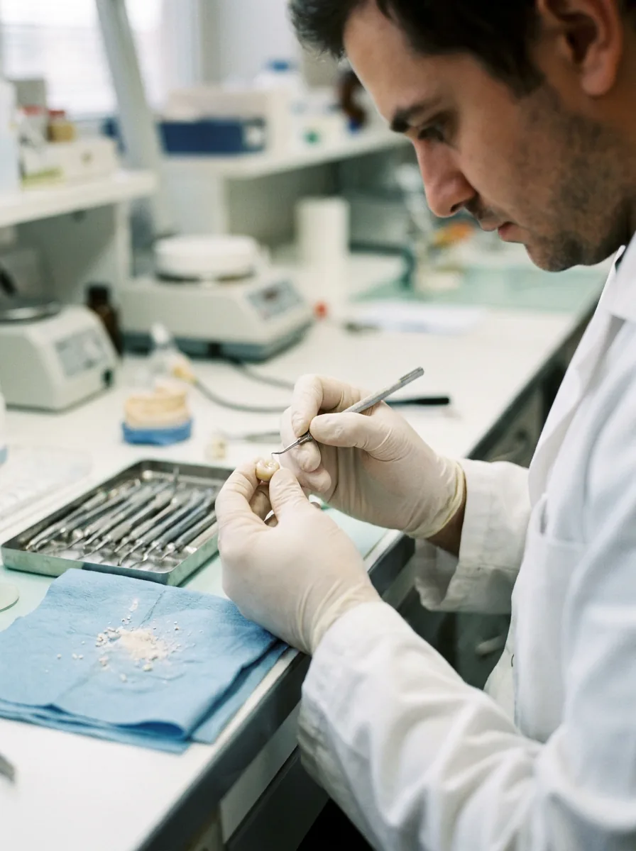 Dentallabor Monschau: Zahntechniker:in bei der Arbeit