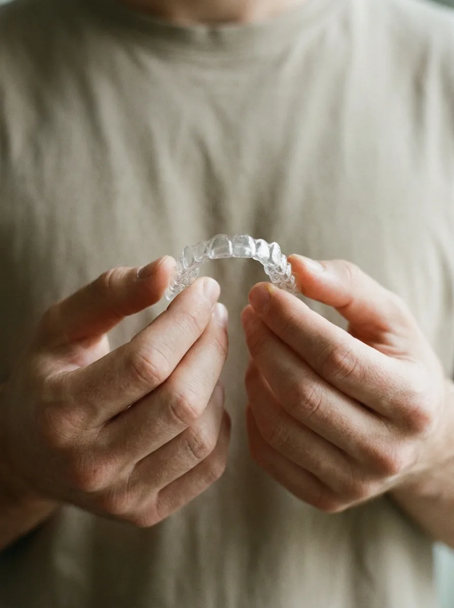 Kieferorthopädie: Aligner-Schiene, Detail